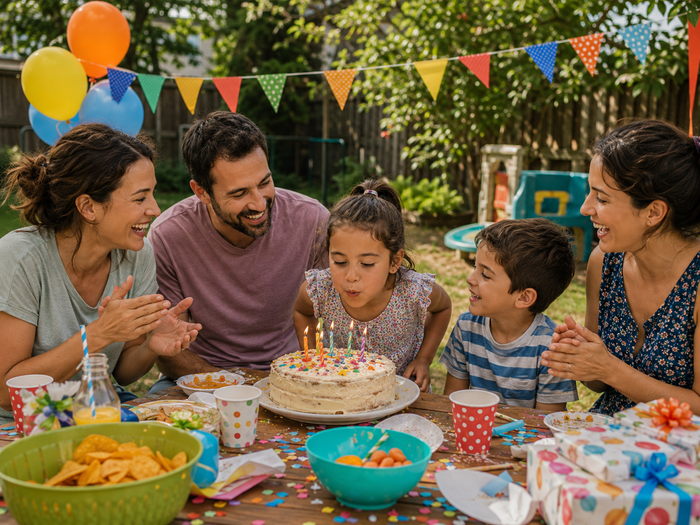 Festa de aniversário no jardim